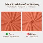 LINENLINK Fitted Sheet – 100% Vintage Washed Cotton - Naturally Soft & Breathable, 40cm Deep Pocket