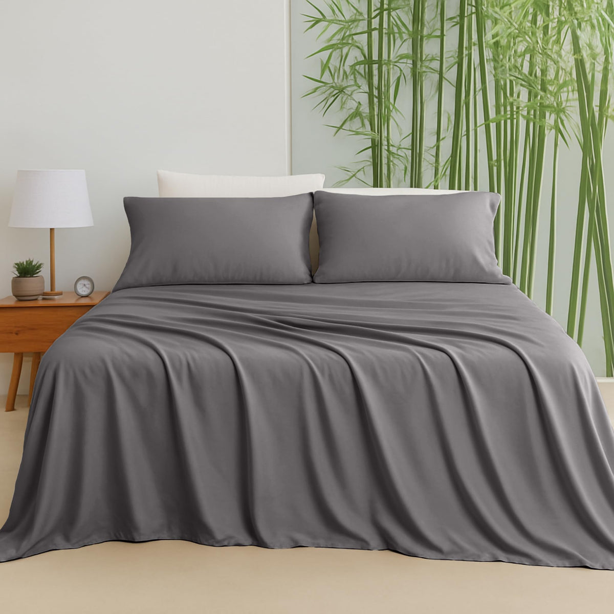 LINENLINK 100% Bamboo Sheet Set 4 Piece for Hot Sleepers