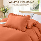 LINENLINK Romantic Ruffle Microfibre Quilt Cover Set