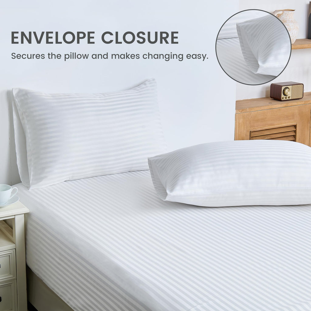 LINENLINK Hotel-Quality Stripe Bed Sheet Set