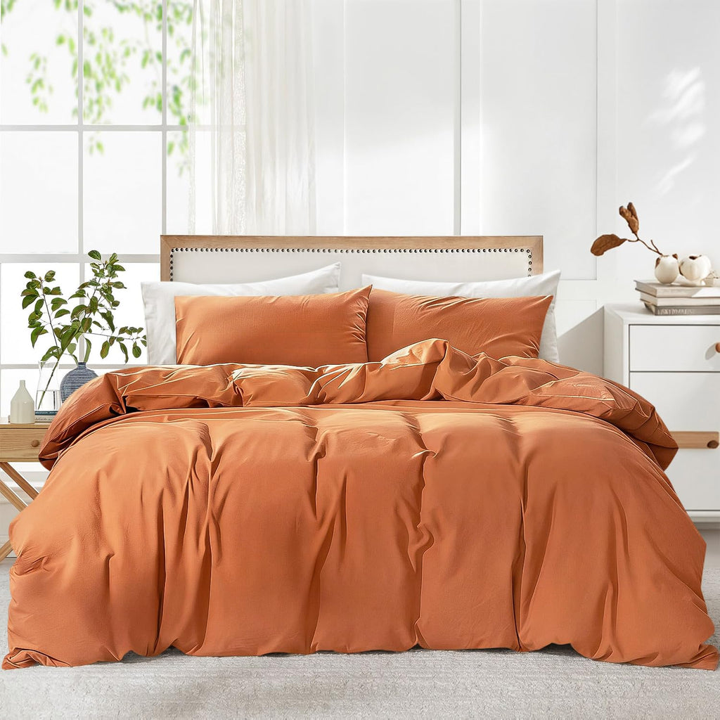 LINENLINK Vintage Washed Microfibre Quilt Cover Set