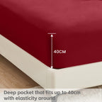LINENLINK Ultra-Soft Fitted Sheet for Guest Beds