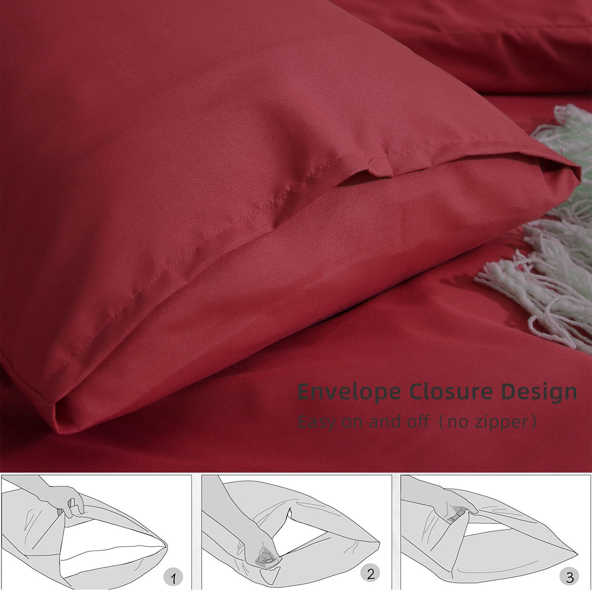 LINENLINK Soft Microfiber Pillowcase, 1 Pack