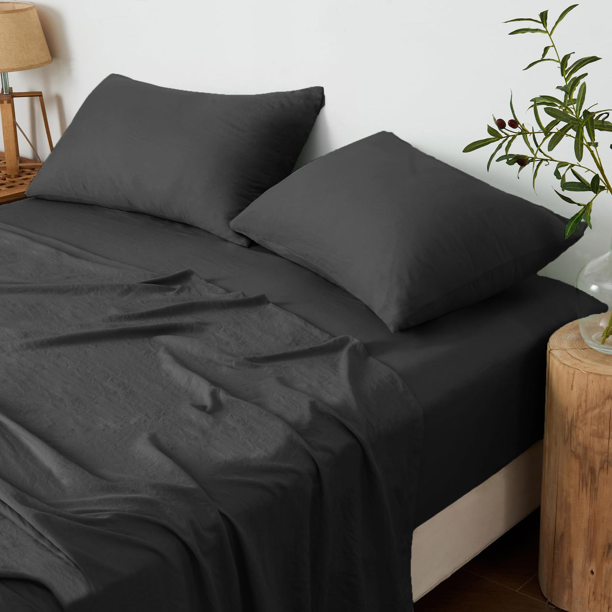 LINENLINK Vintage Washed Bed Sheet Set