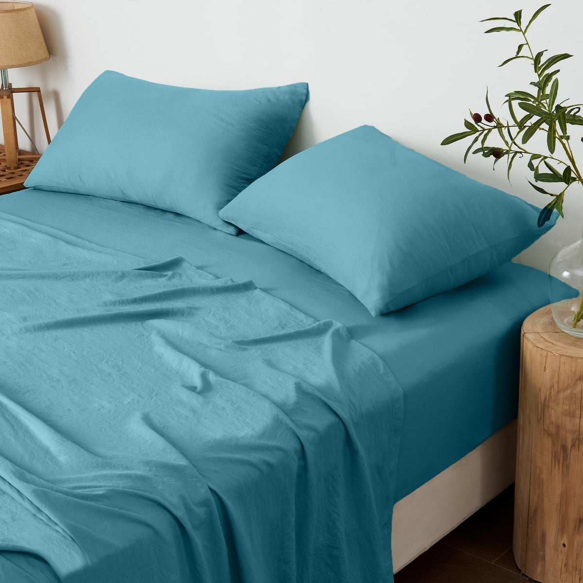 LINENLINK Vintage Washed Bed Sheet Set