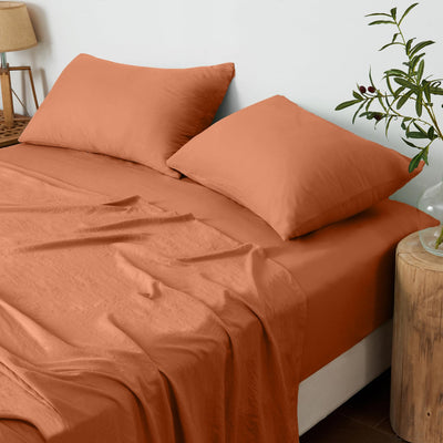 LINENLINK Vintage Washed Bed Sheet Set