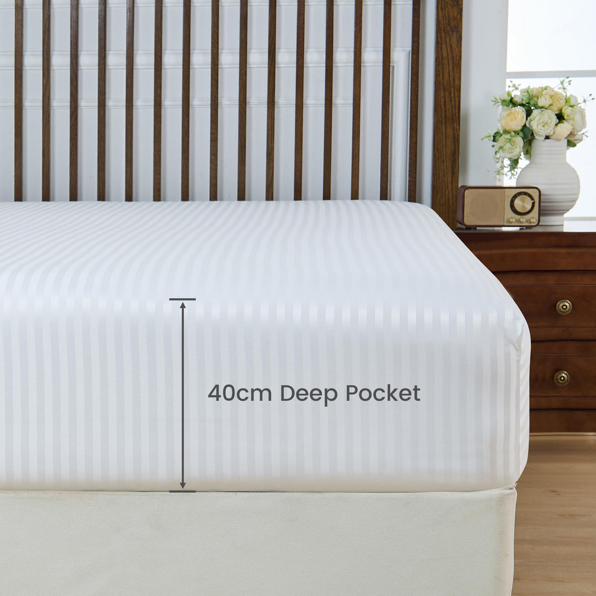 LINENLINK Hotel-Quality Stripe Bed Sheet Set