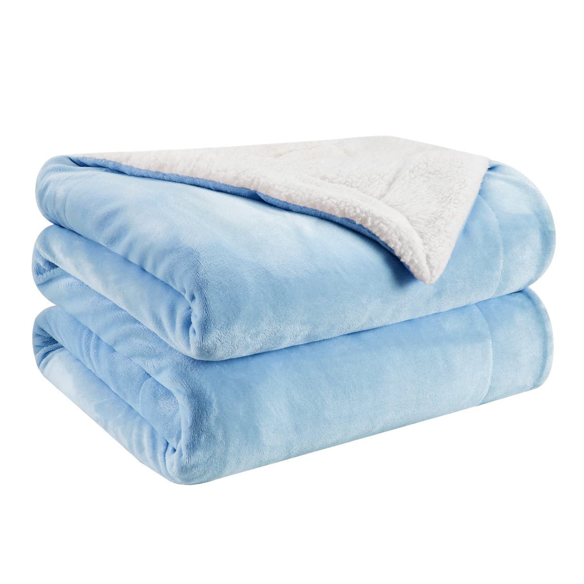 LINENLINK Sherpa Fleece Blanket for Bed, Thick & Warm Cozy Blanket for Winter,Fluffy Plush Warm Comforter