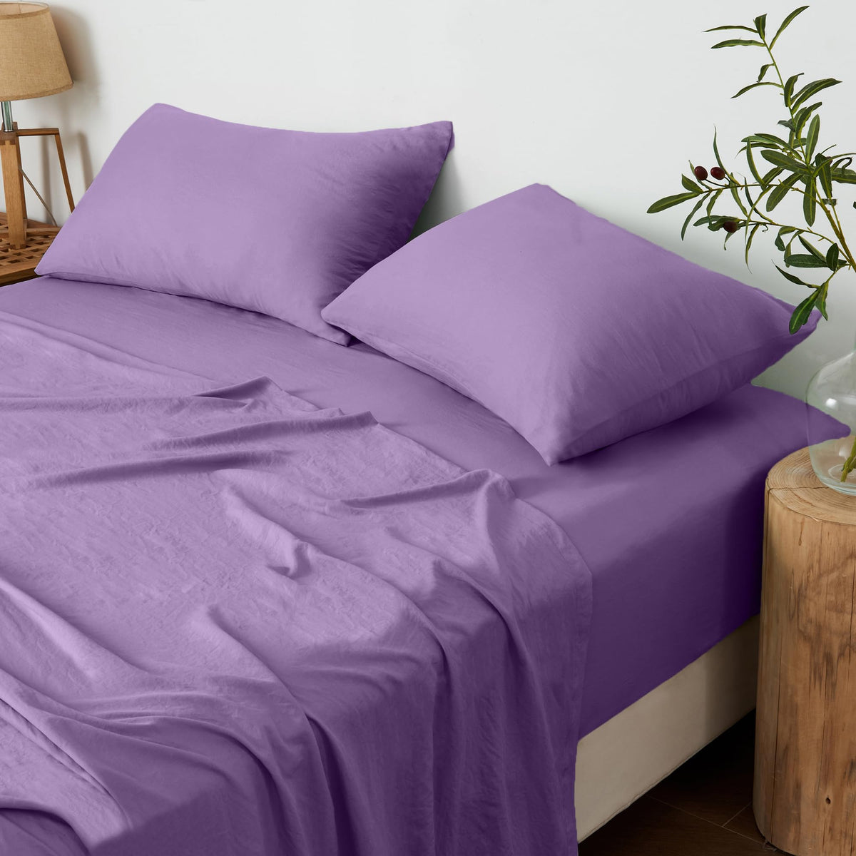 LINENLINK Vintage Washed Bed Sheet Set