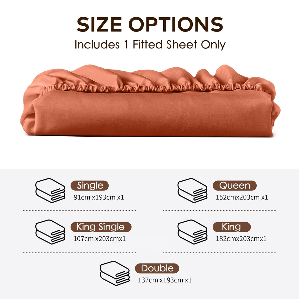 LINENLINK Fitted Sheet – 100% Vintage Washed Cotton - Naturally Soft & Breathable, 40cm Deep Pocket