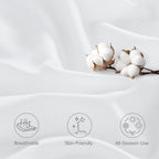 LINENLINK Cotton Rich Sheet Set – Naturally Soft Bedding 4-Piece Set with 40CM Deep Pocket Fitted Sheet, Flat Sheet & Envelope Pillowcase