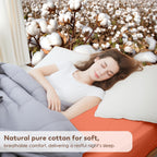 LINENLINK Fitted Sheet – 100% Vintage Washed Cotton - Naturally Soft & Breathable, 40cm Deep Pocket