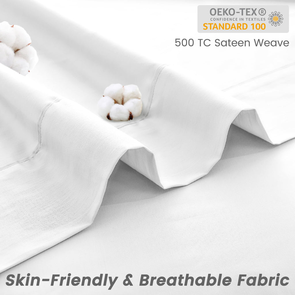LINENLINK Hotel-Quality 100% Cotton Bed Sheet Set