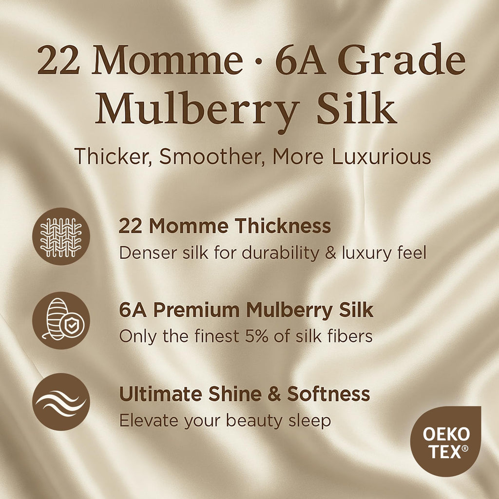 LINENLINK 100% Mulberry Silk Pillowcases, 2 Pack