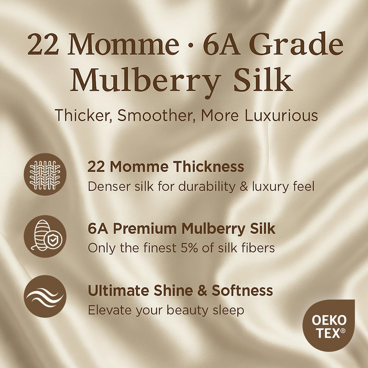 LINENLINK 100% Mulberry Silk Pillowcases, 2 Pack