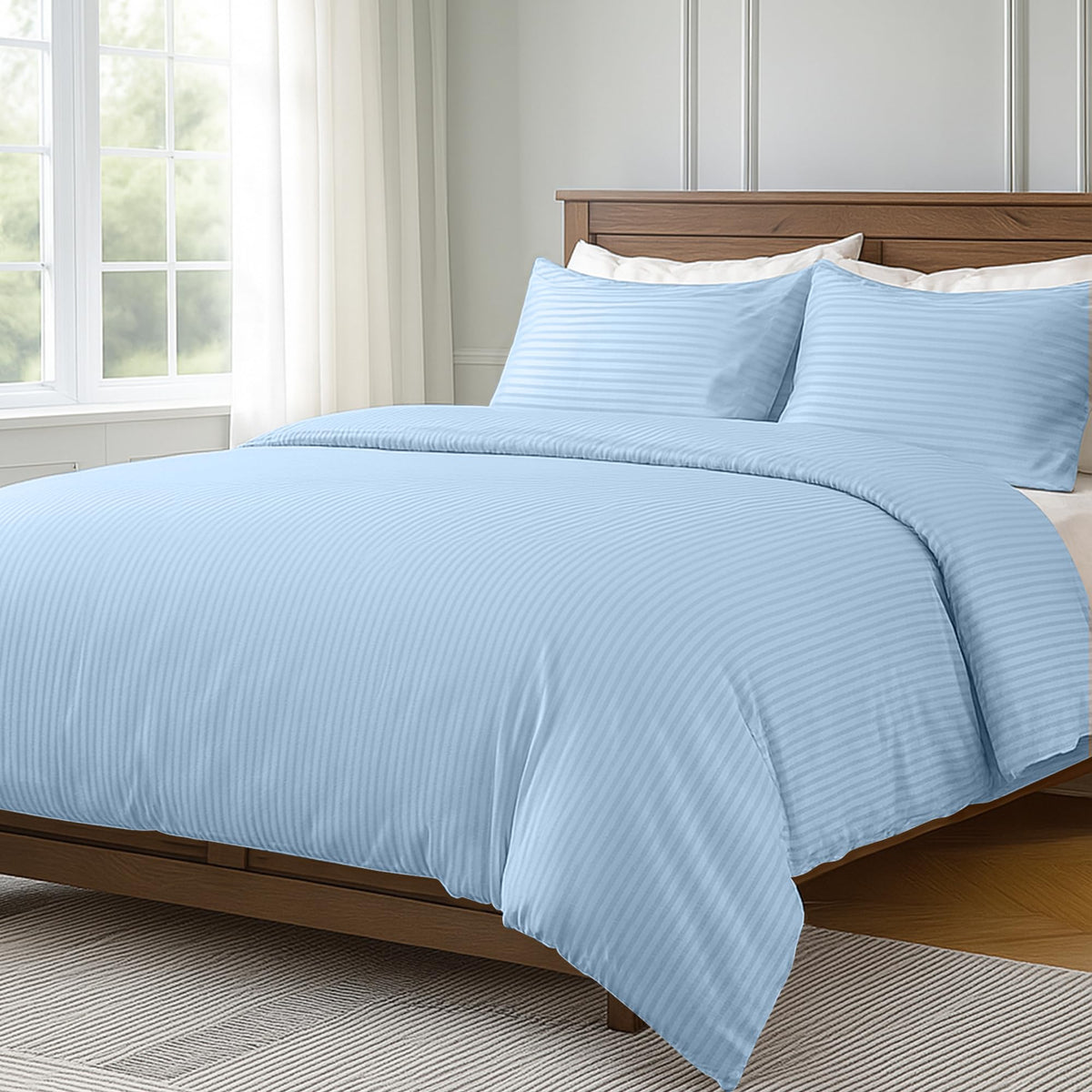 LINENLINK Hotel-Quality Stripe Quilt Cover Set