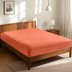 LINENLINK Fitted Sheet – 100% Vintage Washed Cotton - Naturally Soft & Breathable, 40cm Deep Pocket