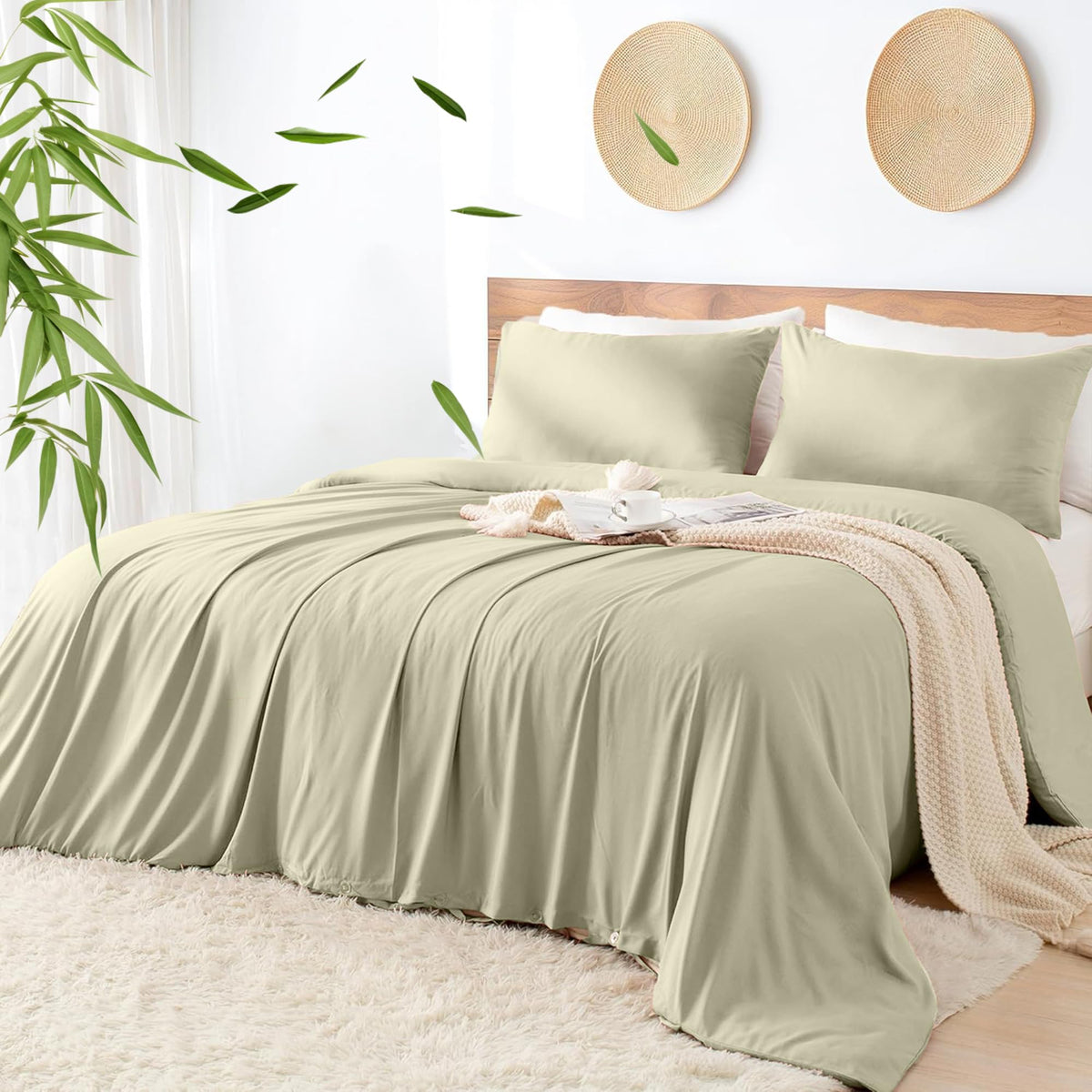 LINENLINK Cooling Bamboo Blend Quilt Cover Set