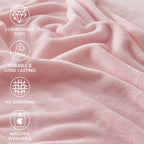 LINENLINK 300GSM Fleece Blanket, Super Soft and Warm Flannel for Bed, Sofa, Couch, Travel or Gift