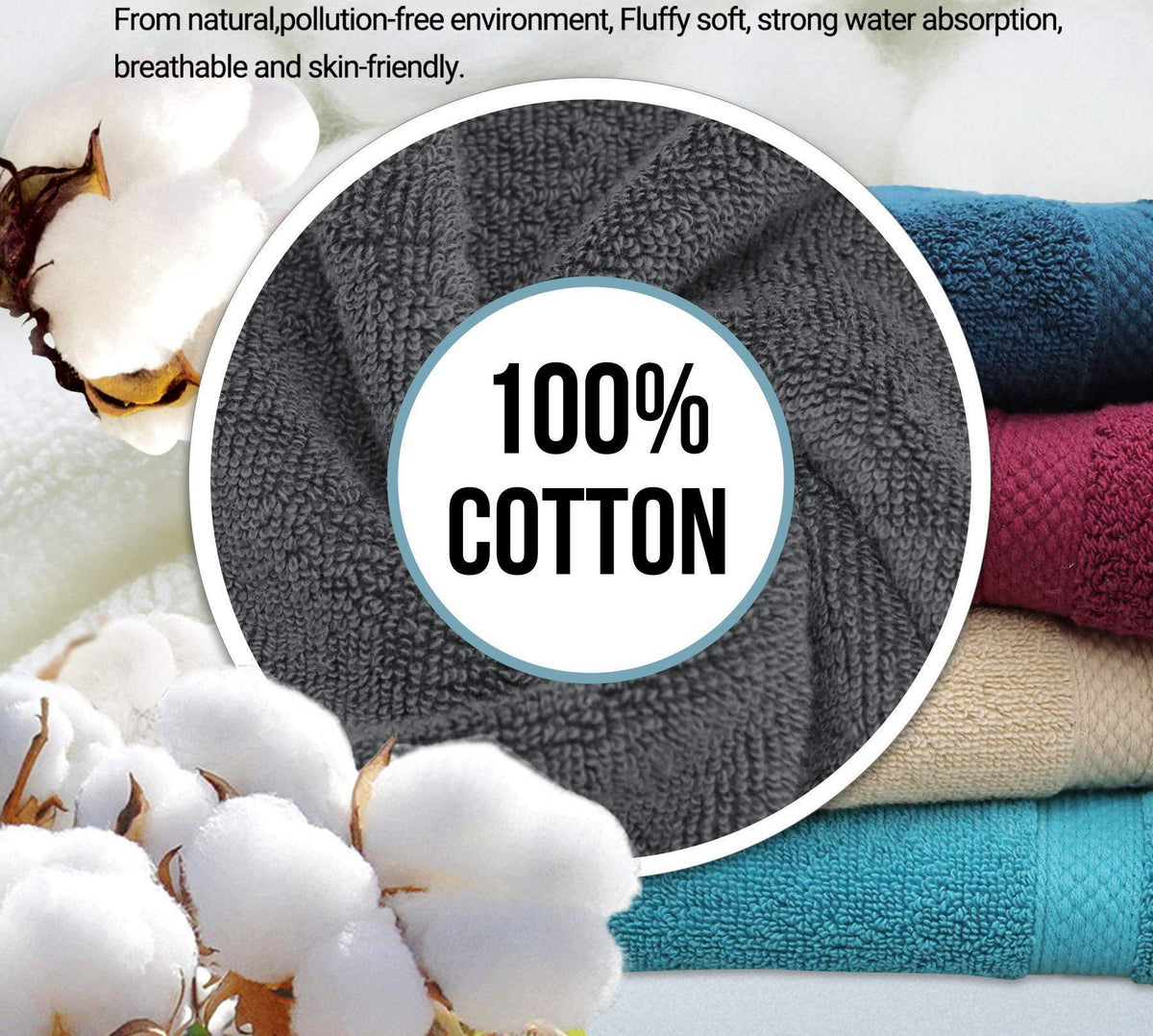 LINENLINK 100% Cotton Face Washers Towels, 10 Pack