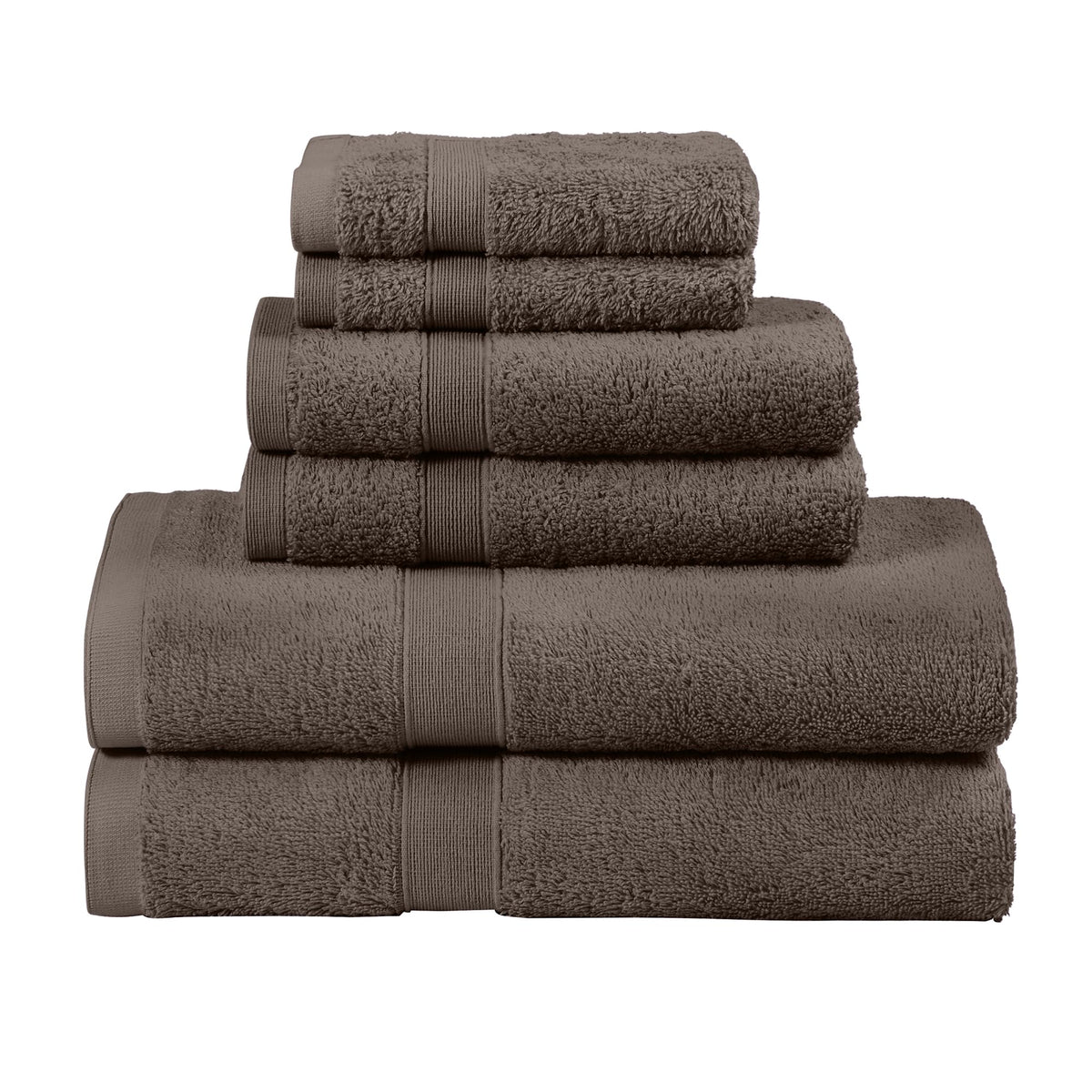 LINENLINK 100% Cotton 6 Piece Towel Set, Bath Hand & Face Towels