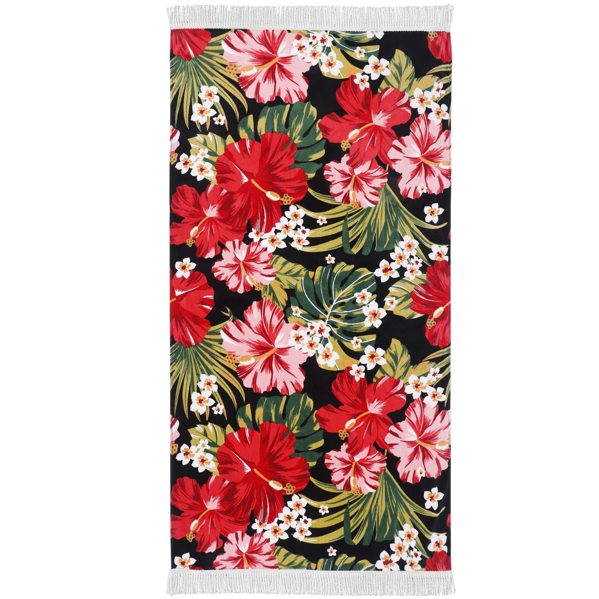 LINENLINK 100% Cotton Beach Towel - HAWAII Pattern Sand Free Beach Blanket Soft and Absorbent Towels for Swimming, Sports, Beach, Gym, Travel