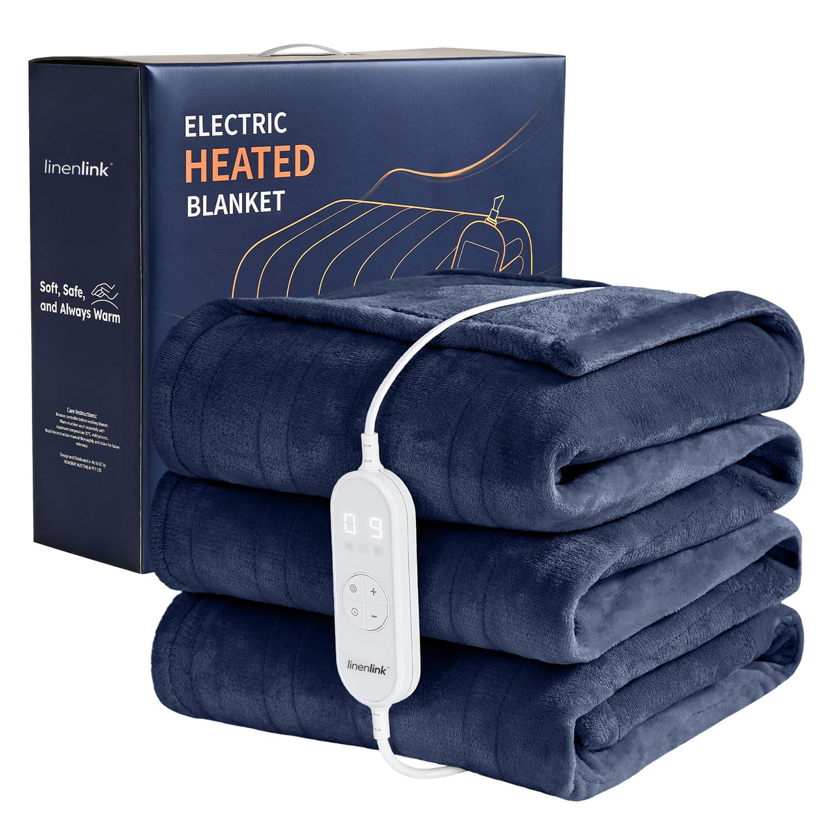 LINENLINK Electric Blanket Heated Flannel Fleece Rug