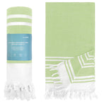 LINENLINK 100% Cotton Turkish Beach Towel, Oversized Absorbent Towels, Sand-Free, Quick Dry & Lightweight Pool Towel for Swimming, Travel, Holiday