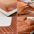LINENLINK Vintage Washed Bed Sheet Set