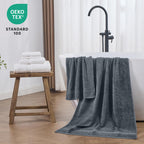 LINENLINK 100% Cotton Bath Towels, 4 Pack