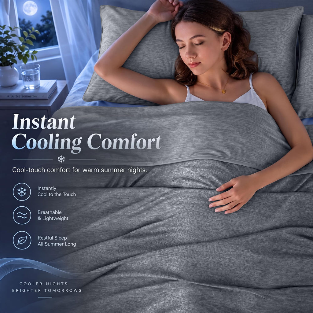 LINENLINK Summer Cooling Blanket for Hot Sleepers