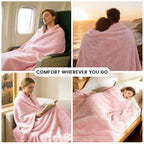 LINENLINK 300GSM Fleece Blanket, Super Soft and Warm Flannel for Bed, Sofa, Couch, Travel or Gift