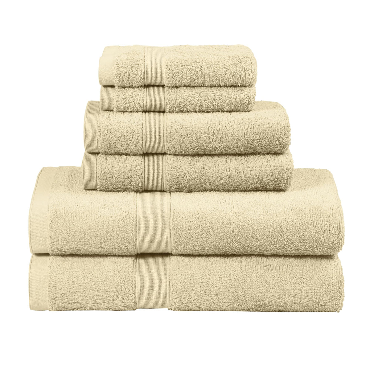 LINENLINK 100% Cotton 6 Piece Towel Set, Bath Hand & Face Towels