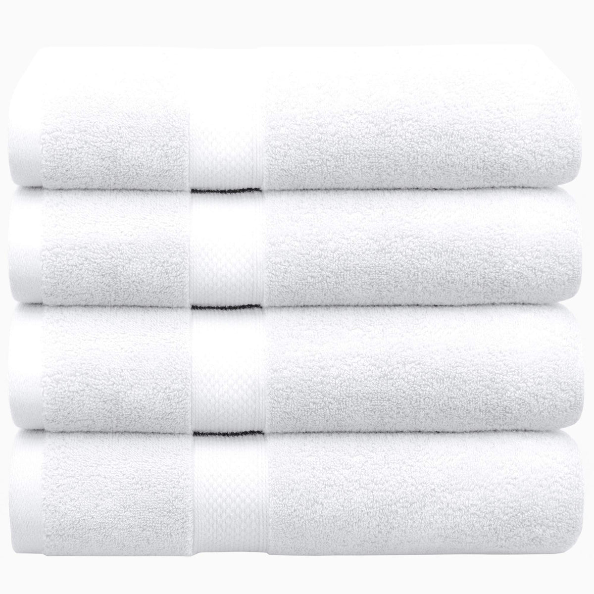LINENLINK 100% Cotton Bath Towels, 4 Pack