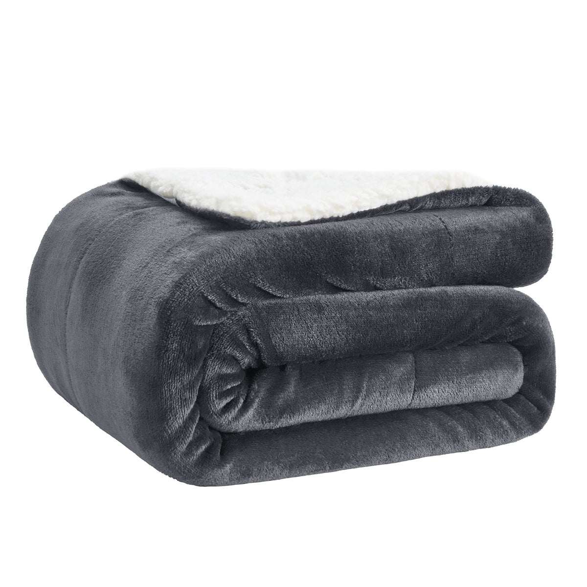 LINENLINK Sherpa Fleece Blanket for Bed, Thick & Warm Cozy Blanket for Winter,Fluffy Plush Warm Comforter