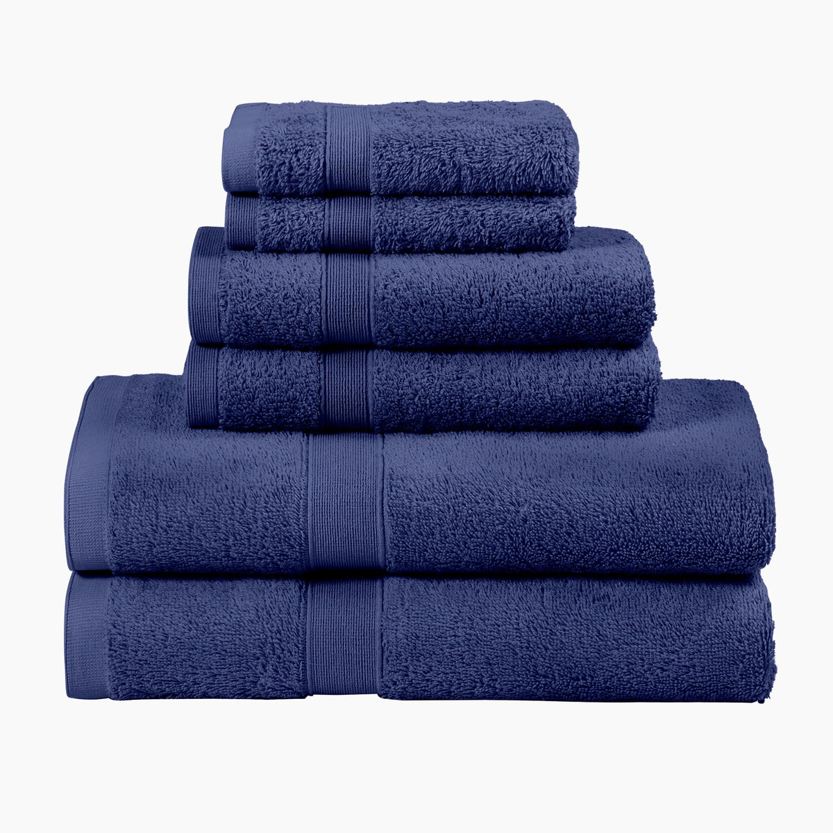 LINENLINK 100% Cotton 6 Piece Towel Set, Bath Hand & Face Towels