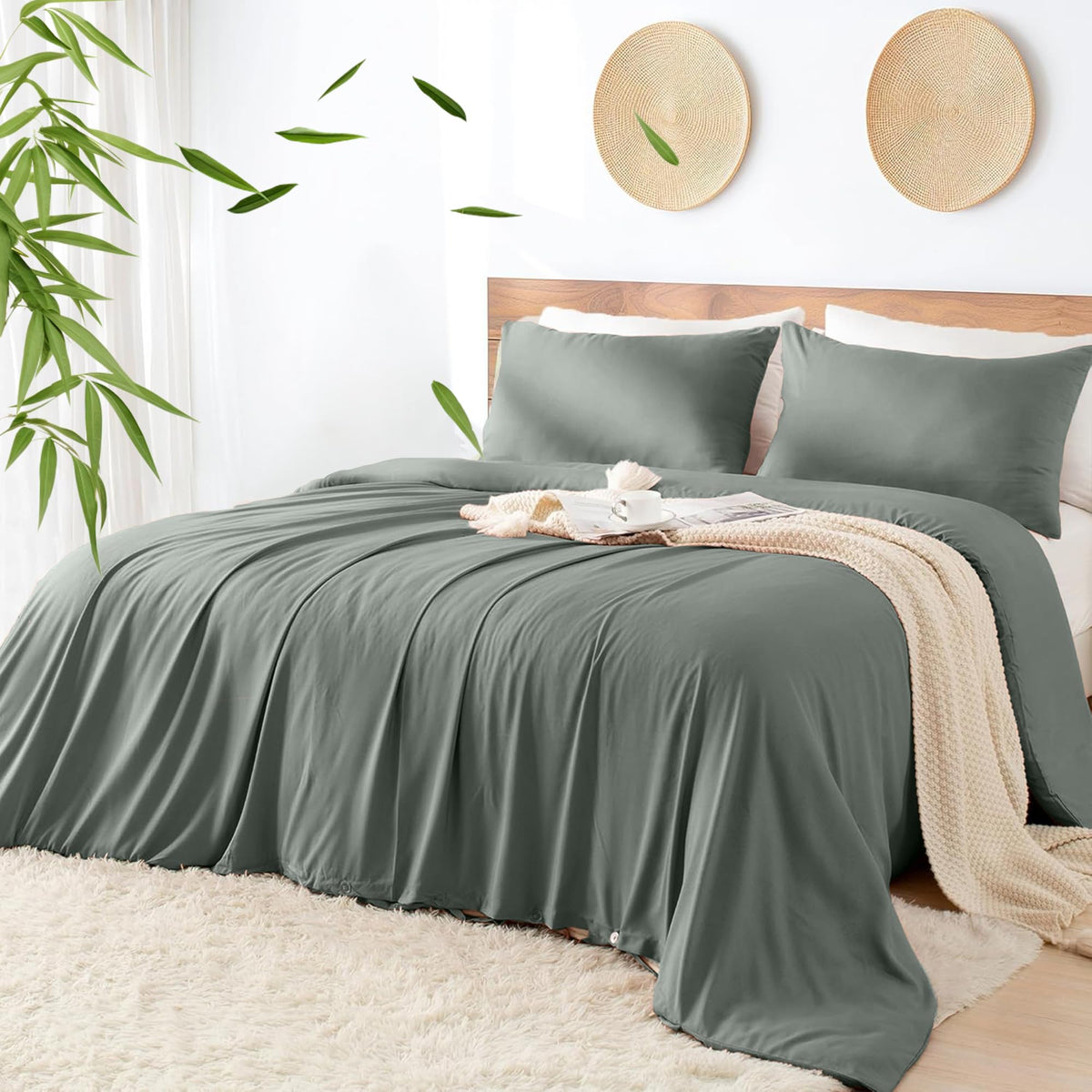 LINENLINK Cooling Bamboo Blend Quilt Cover Set