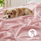 LINENLINK 300GSM Fleece Blanket, Super Soft and Warm Flannel for Bed, Sofa, Couch, Travel or Gift