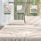 LINENLINK 100% Bamboo Sheet Set 4 Piece for Hot Sleepers