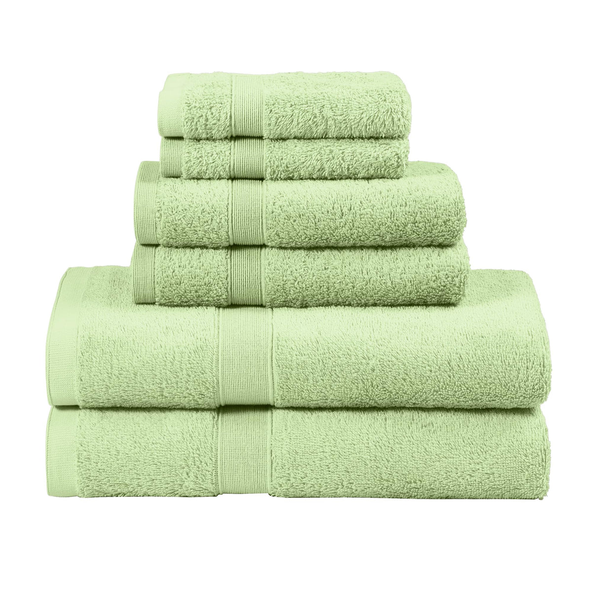 LINENLINK 100% Cotton 6 Piece Towel Set, Bath Hand & Face Towels