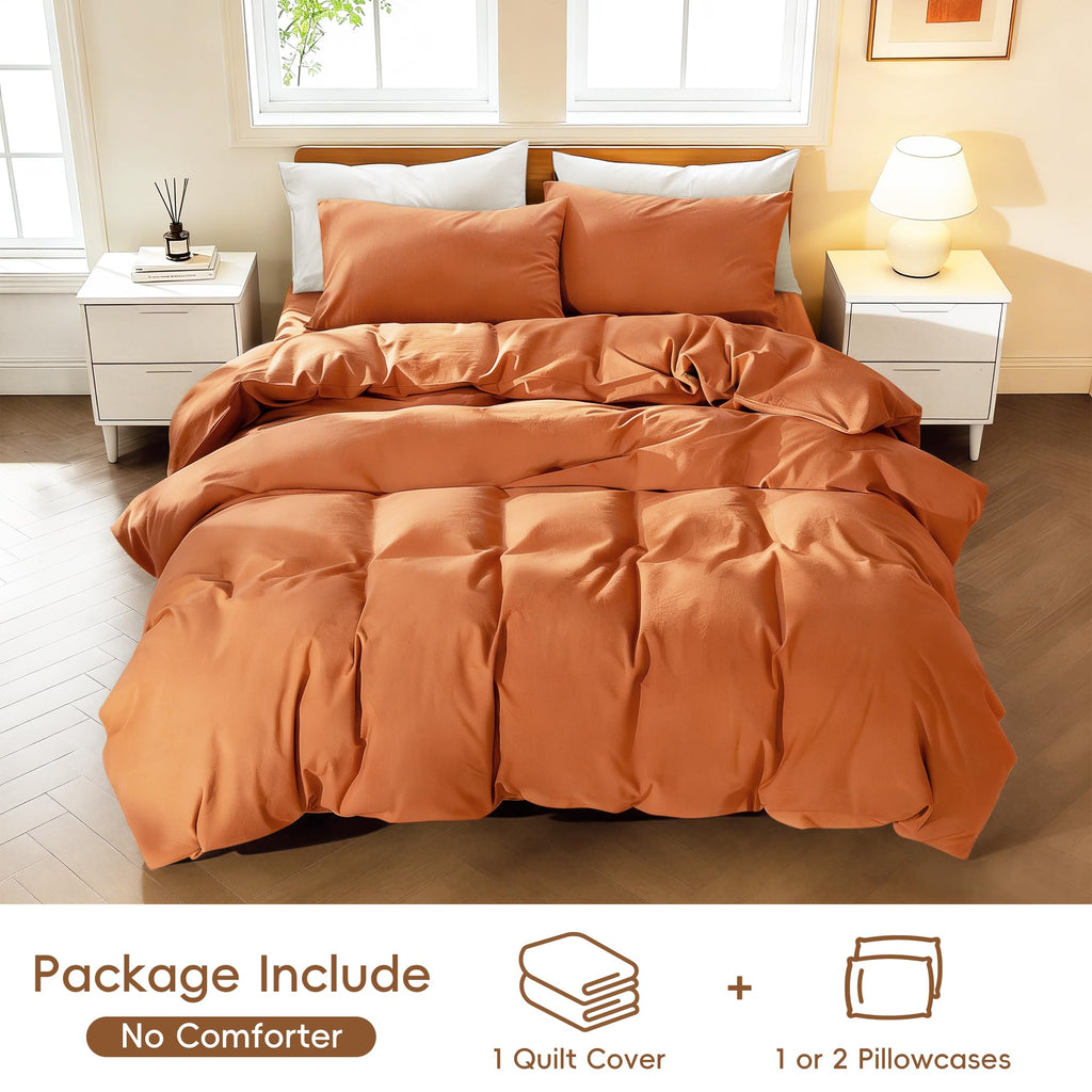 LINENLINK Vintage Washed Microfibre Quilt Cover Set