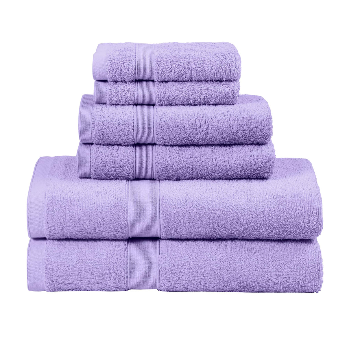 LINENLINK 100% Cotton 6 Piece Towel Set, Bath Hand & Face Towels