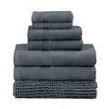 LINENLINK 100% Cotton 7 Piece Towel Set with Bath Mat