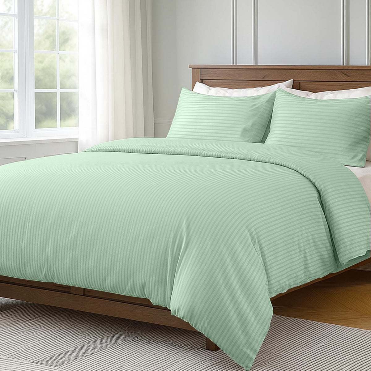 LINENLINK Hotel-Quality Stripe Quilt Cover Set