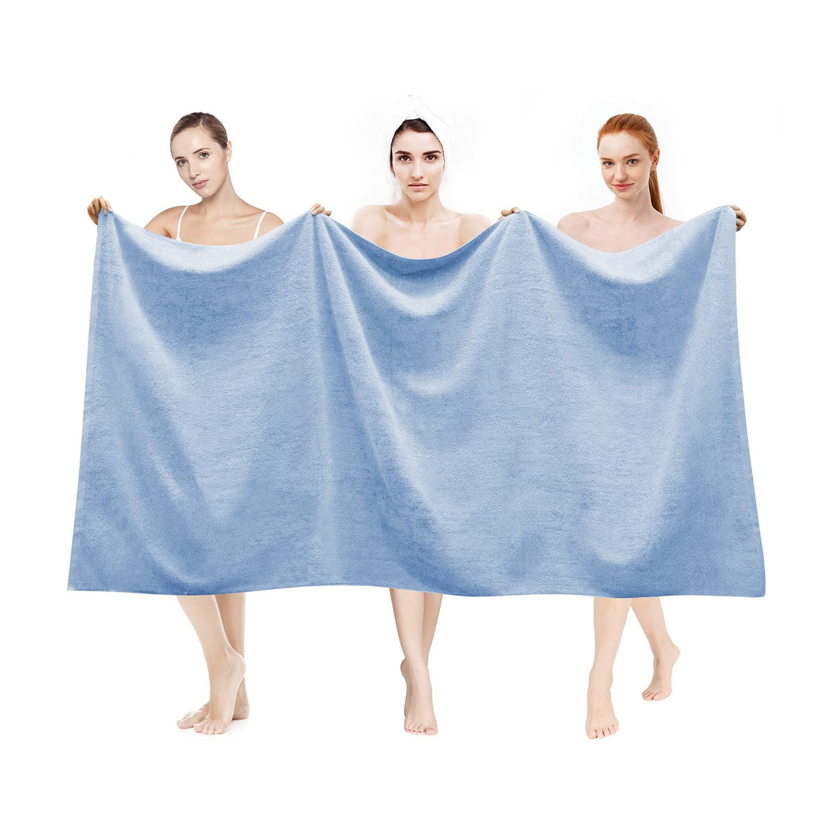 LINENLINK 100% Cotton Extra Large Bath Sheets, 2 Pack
