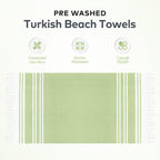 LINENLINK 100% Cotton Turkish Beach Towel, Oversized Absorbent Towels, Sand-Free, Quick Dry & Lightweight Pool Towel for Swimming, Travel, Holiday
