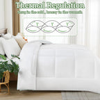 LINENLINK Bamboo Quilt - 300GSM Soft & Breathable All Season Doona, Hypoallergenic & Anti-Bacterial Duvet for Everyday Comfort, Machine Washable