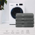 LINENLINK 100% Cotton Bath Towels, 4 Pack