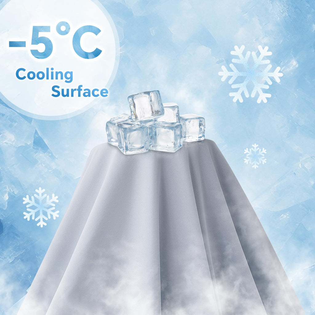 LINENLINK Cooling Fitted Sheet 1 Piece – Arc-Chill Tech Q-Max>0.5, Cool-to-Touch & Silky Smooth Fabric, 40cm Deep Pocket for Hot Sleepers & Night Sweats
