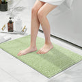 LINENLINK Chenille Bath Mat, Extra Soft Shaggy Absorbent Bathroom Rug, Non-Slip Bath Rugs for Bathtub, Shower, Kitchen, Machine Washable